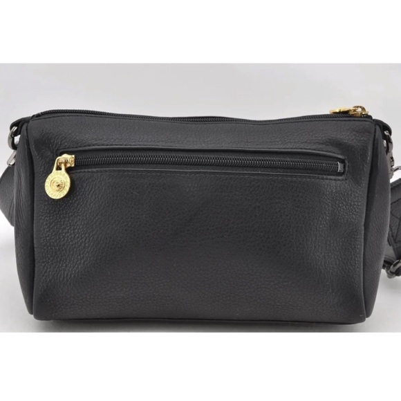 Auth Gianni Versace black leather crossbody/shoulder - Picture 3 of 10